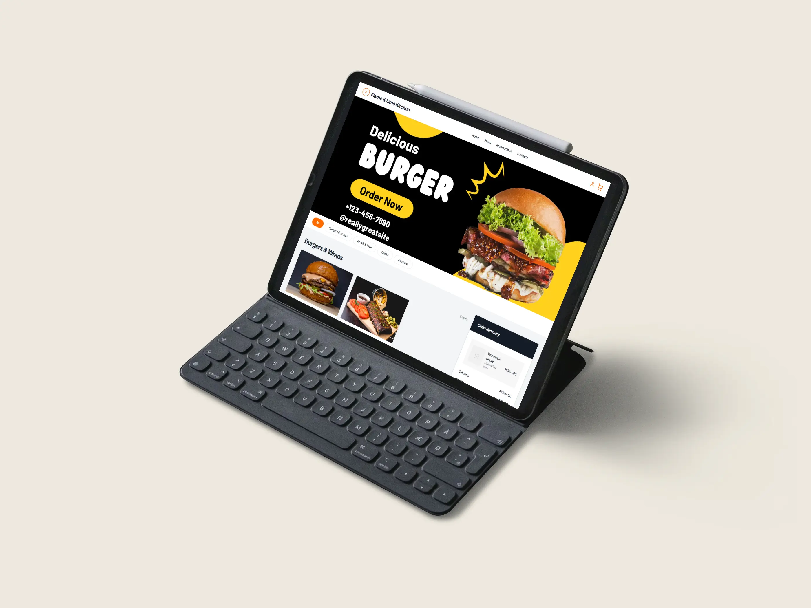Fast food and restaurant storefront